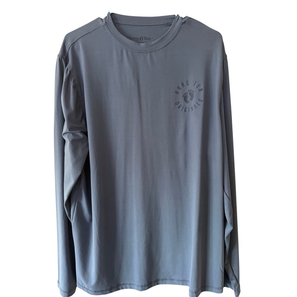 NWT Men's Hang Ten Blue Gray UV Protective Shirt sz M